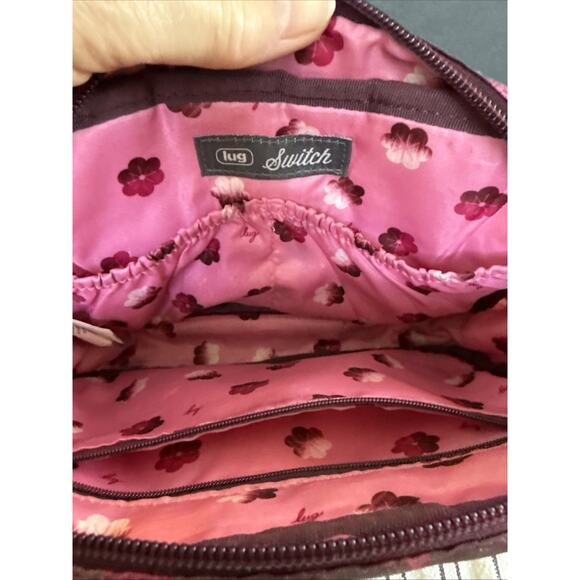 Pink Magenta Lug SWITCH Mini‎ Crossbody Belt Bag Wristlet 6x9 Nylon Tie Dye - Picture 10 of 16